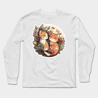 Kitten Companions in the Garden Long Sleeve T-Shirt